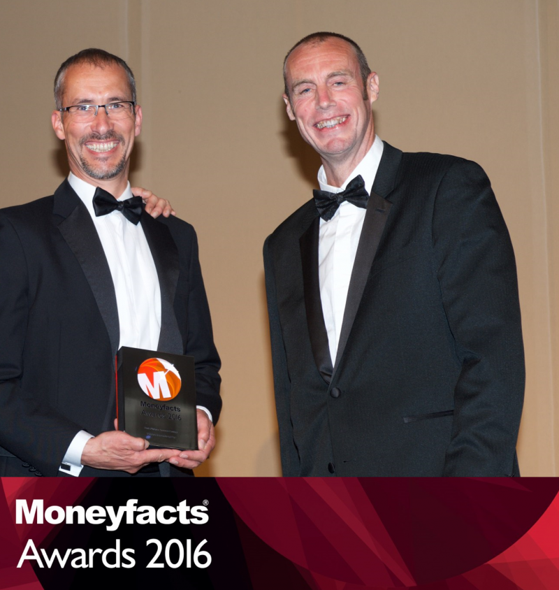 Jim receiving Moneyfacts award 