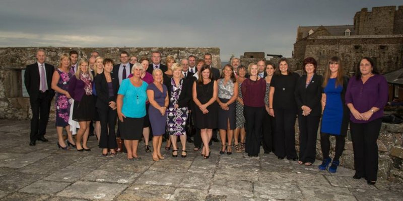 Skipton staff posing for millstone