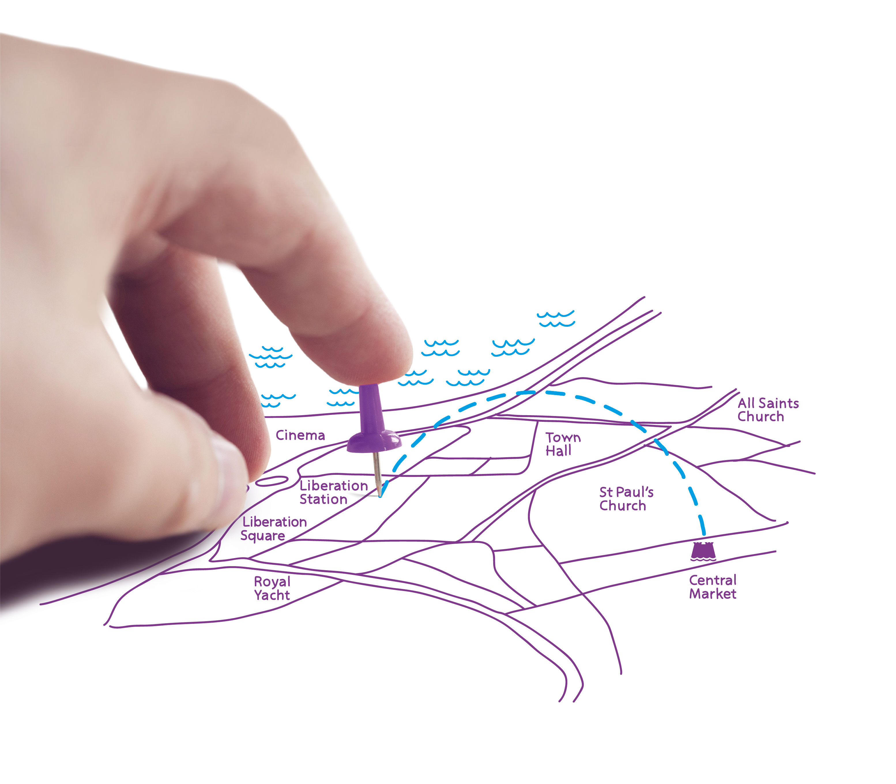 Jersey office move map