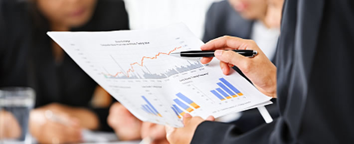 Person reading statistics